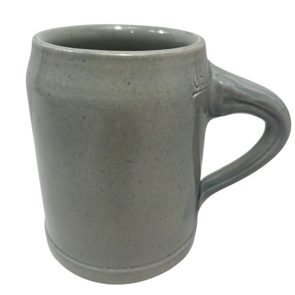 Vintage Löwenbräu Munich Beer Stein 0.5L Gray Ceramic With Blue Lion Logo 71c - Picture 3 of 8